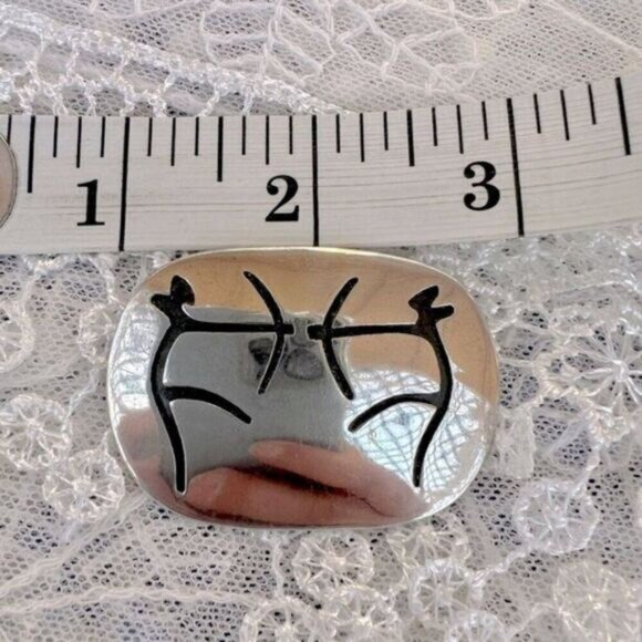 Vintage Taxco Mexico 950 Sterling Bow & Arrow Duel Overlay Pin W/ 925 Converter - Picture 7 of 9